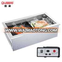 Custom Electric BBQ Grill With Hot Pot for Restaurant Tables